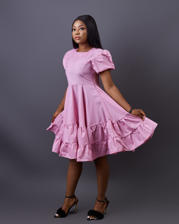 TIMELESS  PINK Layered Midi dress