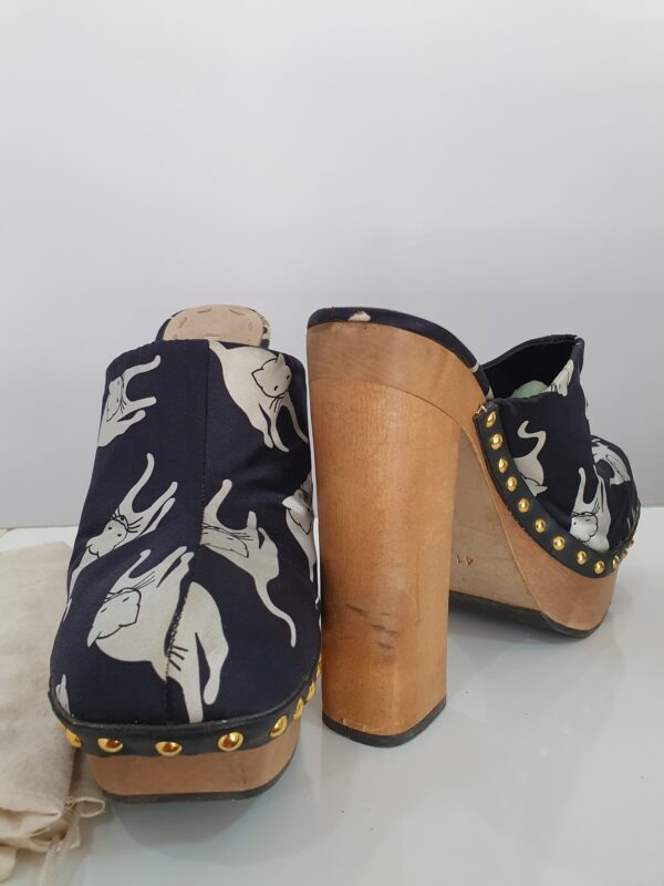 MIU MIU DUCHESS CAT PLATFORM CLOGS EURO 41
