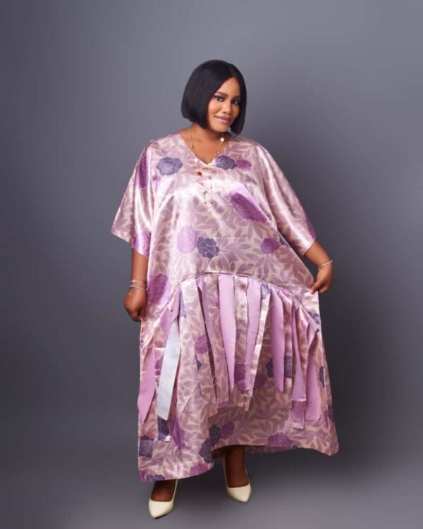 TIMELESS LILAC FLORAL TASSEL DRESS